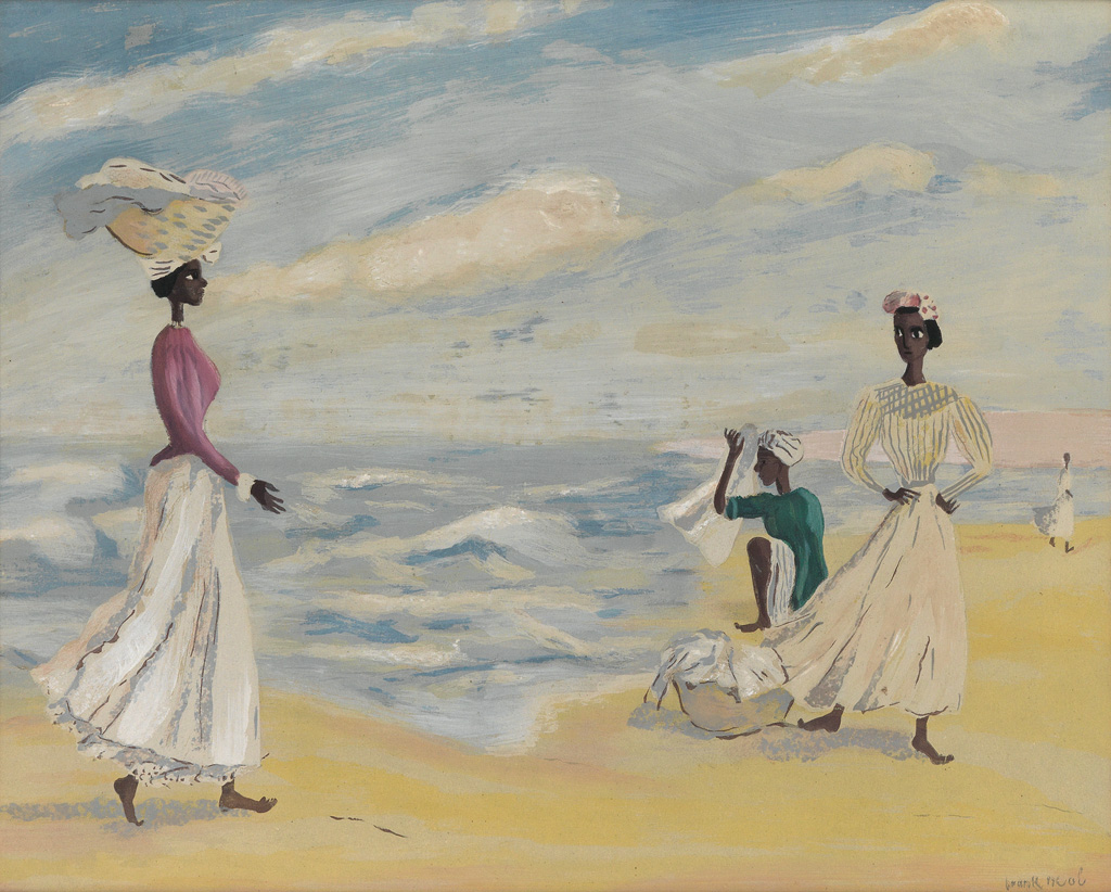 FRANK NEAL (1915 - 1955) Four Figures by the Sea.